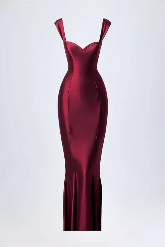 Midaxi Dress in Wine Red sold by Oh Polly