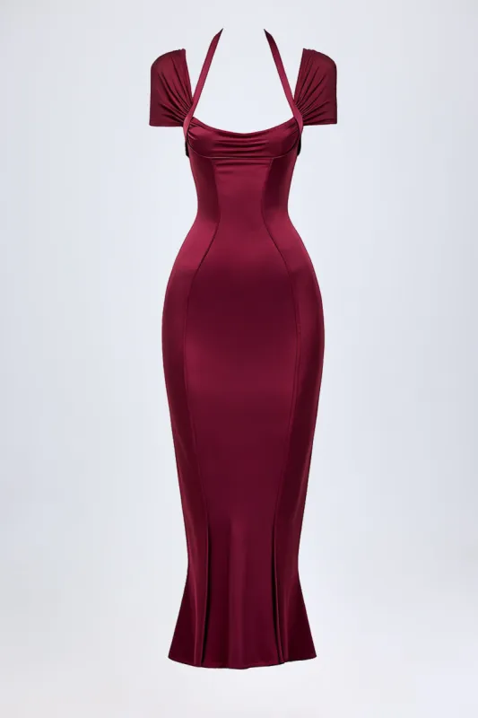 Midaxi Dress in Wine Red sold by Oh Polly