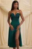 Slinky Jersey Strapless A-Line Midaxi Dress in Emerald Green sold by Oh Polly