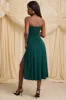 Slinky Jersey Strapless A-Line Midaxi Dress in Emerald Green sold by Oh Polly