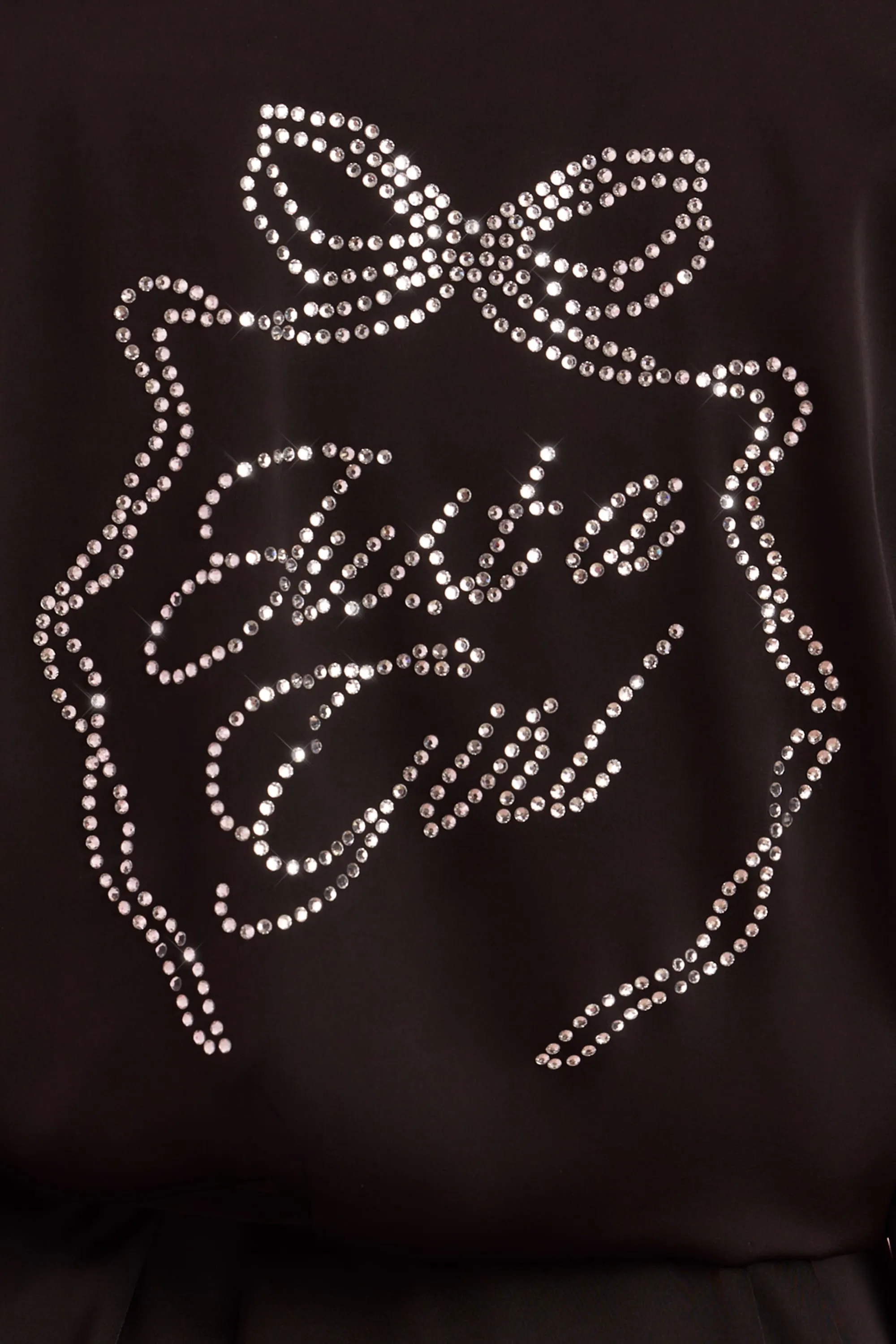 Embellished Loose-Fit Wrap-Over Robe in Black sold by Oh Polly product image thumbnail 4