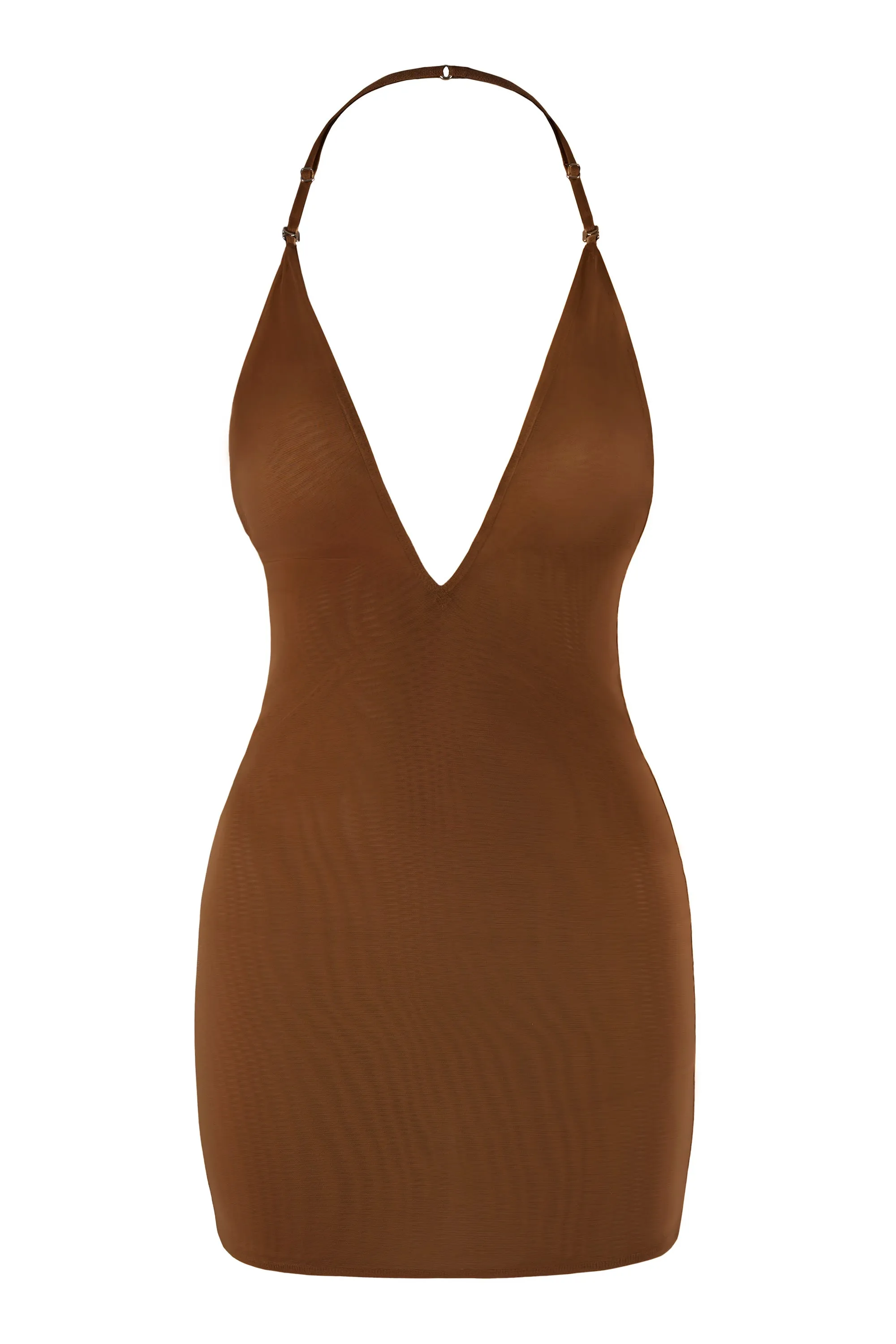 Intimates Soft Mesh Multiway Mini Dress in Chestnut sold by Oh Polly