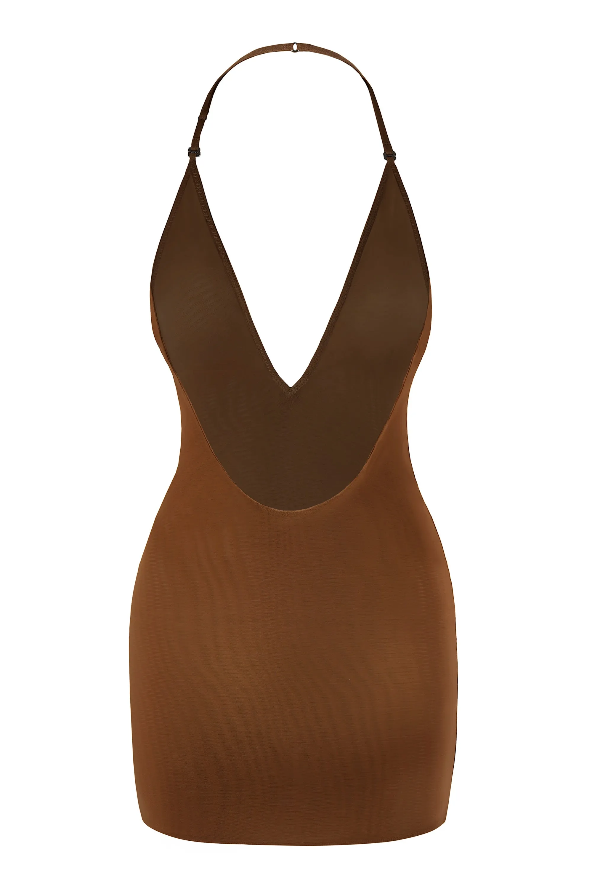 Intimates Soft Mesh Multiway Mini Dress in Chestnut sold by Oh Polly product image thumbnail 2