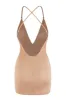 Intimates Soft Mesh Multiway Mini Dress in Warm Peach sold by Oh Polly