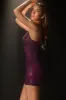 Embellished Plunge Mini Dress in Deep Purple sold by Oh Polly