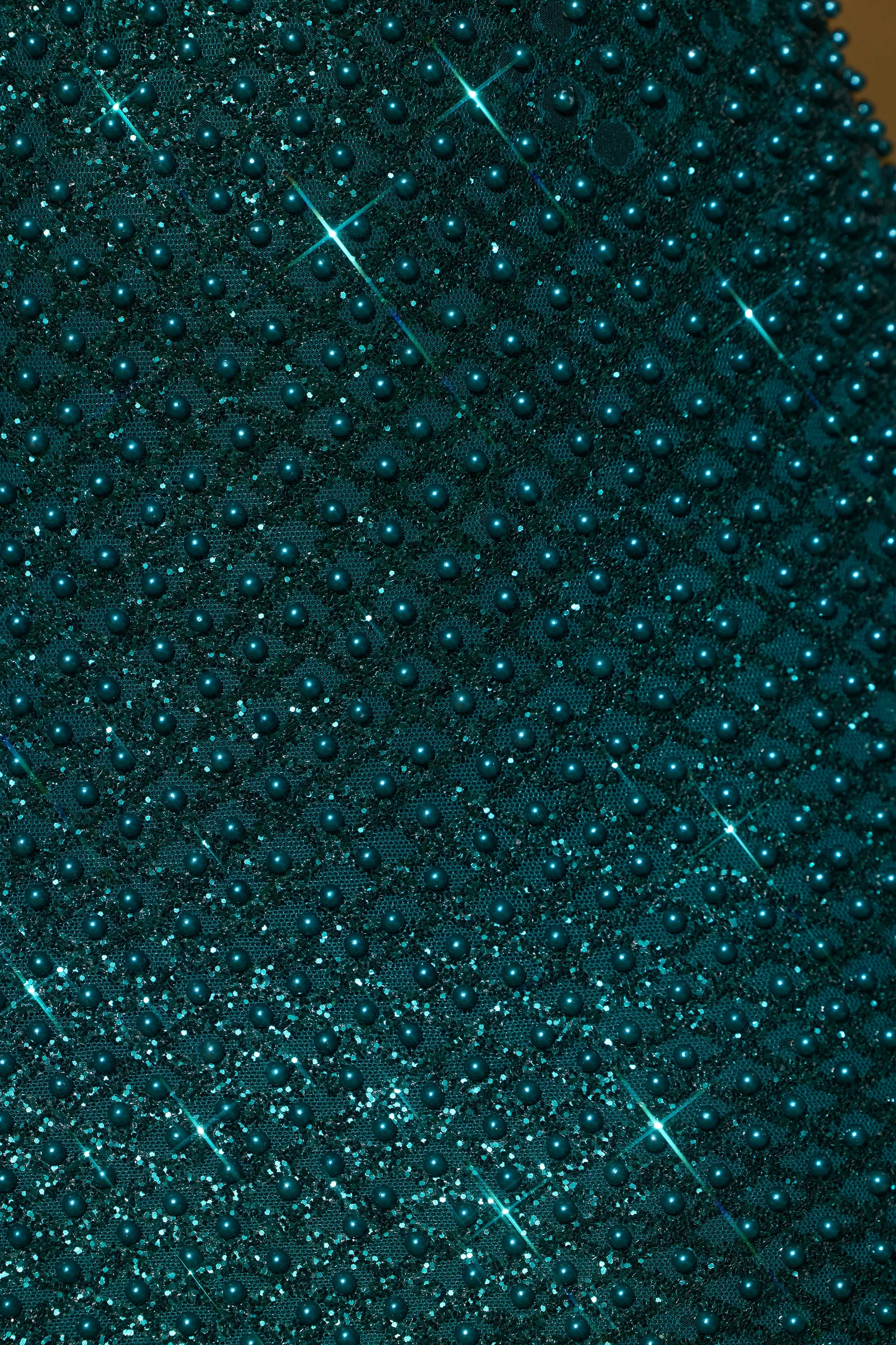 Embellished Sweetheart-Neck Midi Dress in Teal Green sold by Oh Polly product image thumbnail 4