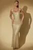Embellished Cut-Out Gown in Gold sold by Oh Polly