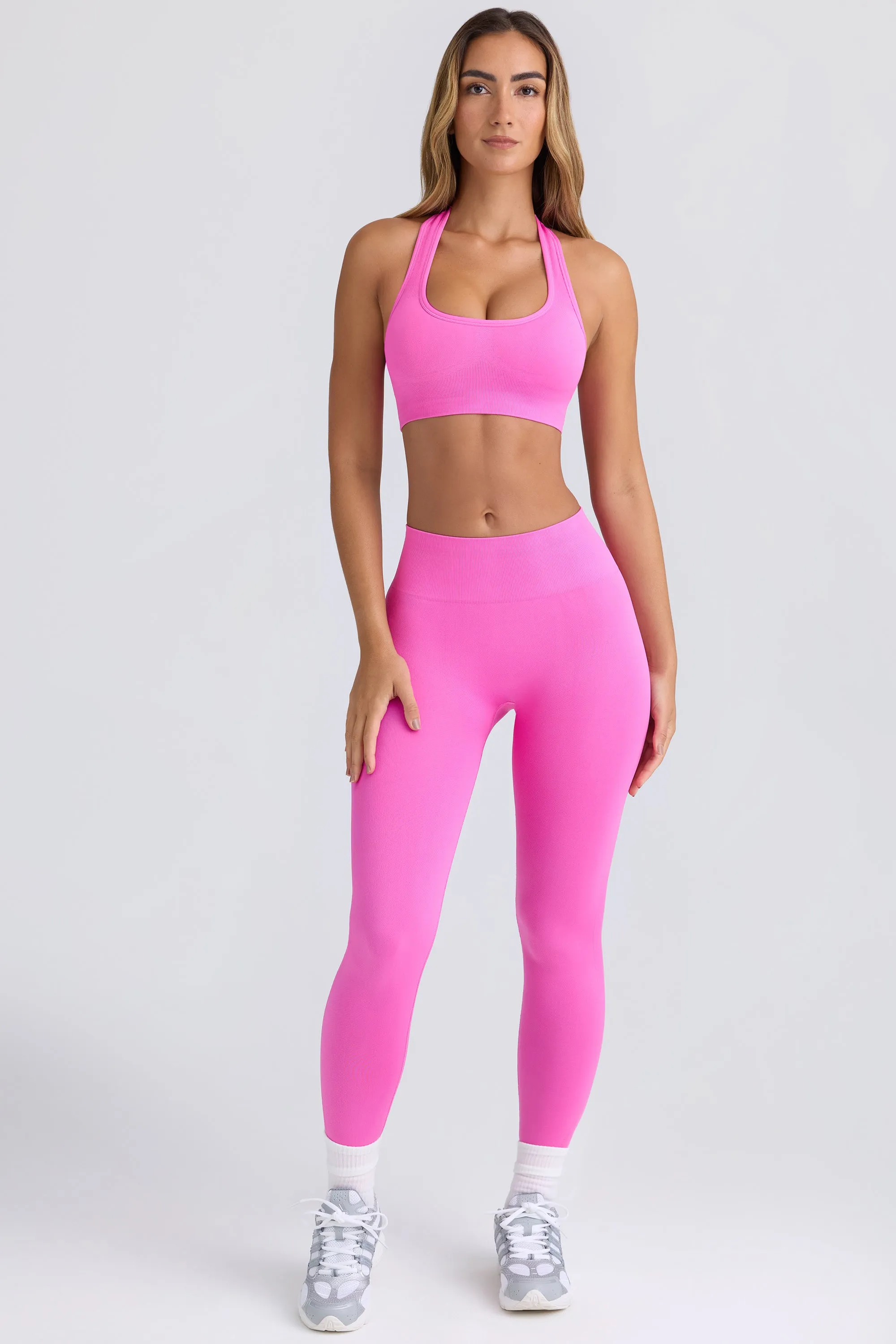 Petite Super Sculpt Seamless Leggings in Sugar Pink sold by Oh Polly product image thumbnail 4