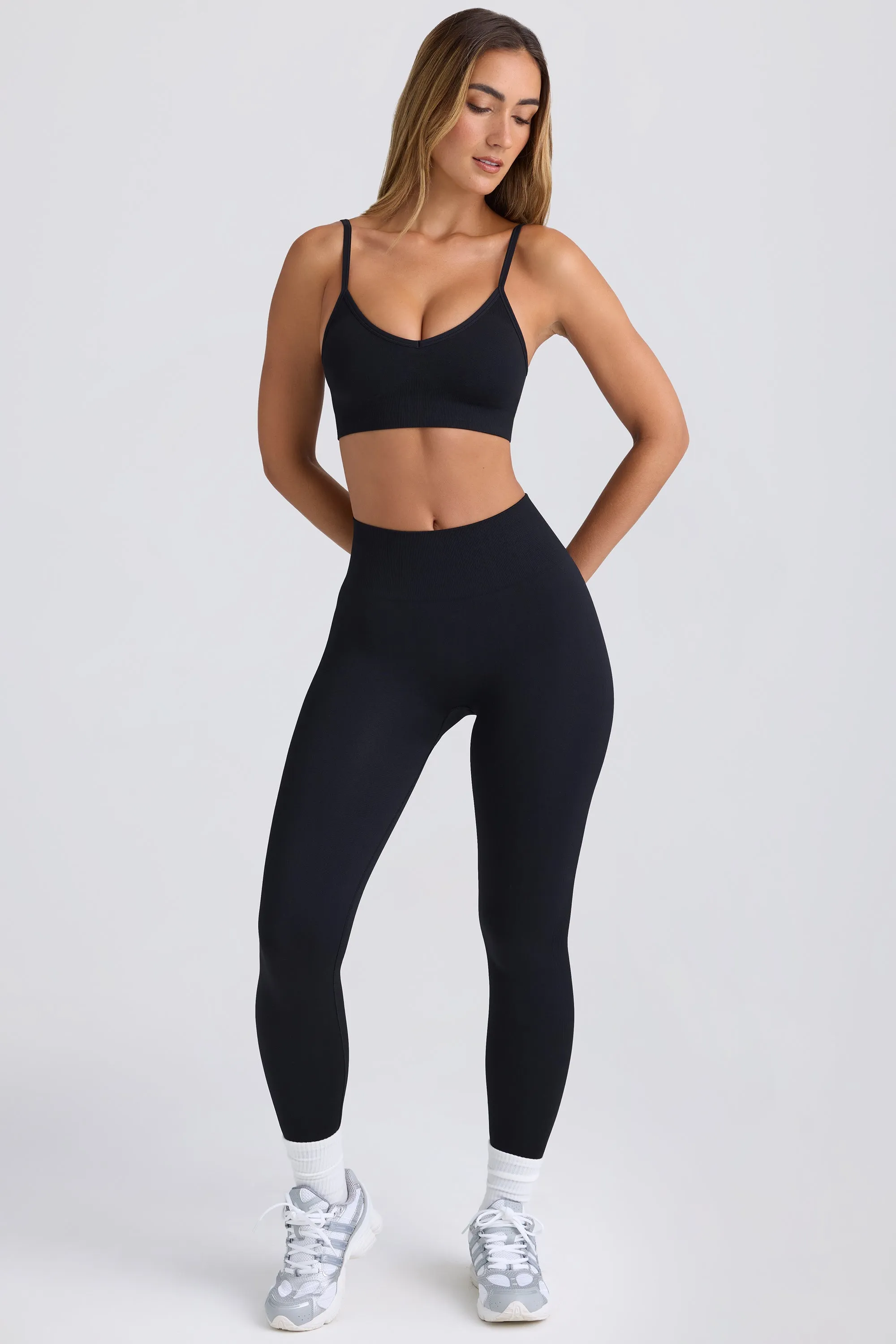 Petite Super Sculpt Seamless Leggings in Black sold by Oh Polly product image thumbnail 5