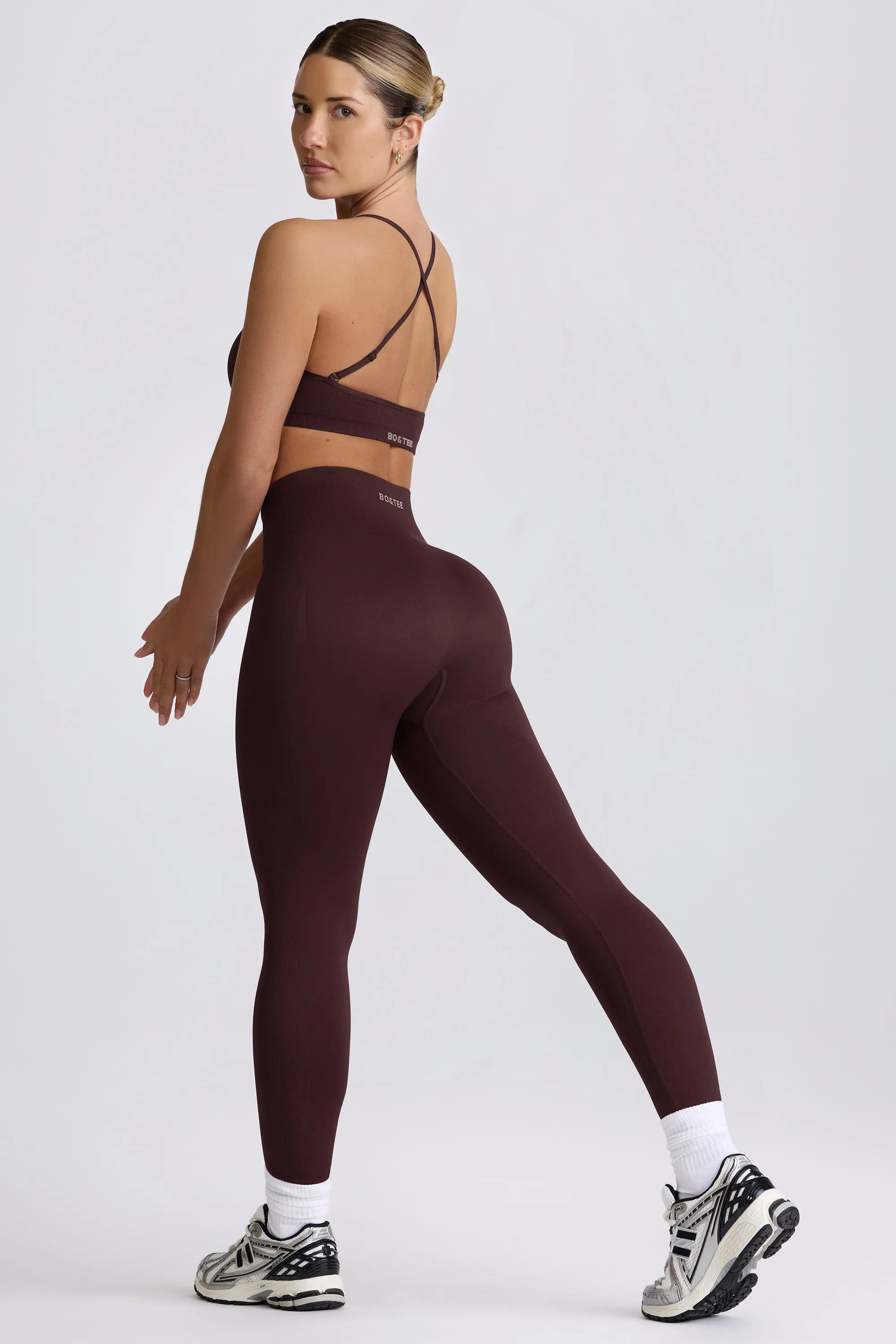 Super Sculpt Seamless Leggings in Chocolate sold by Oh Polly