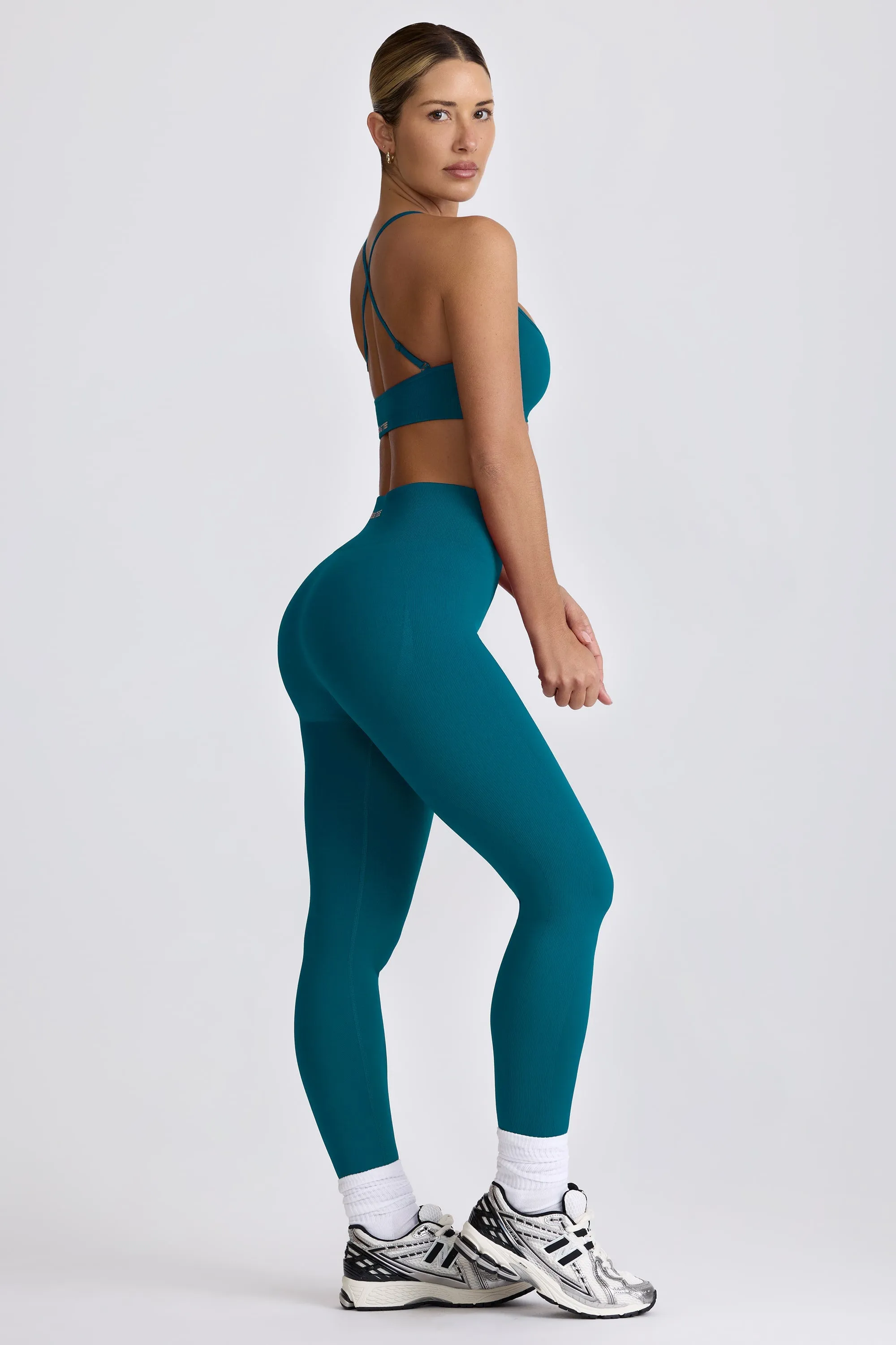 Super Sculpt Seamless Leggings in Teal sold by Oh Polly product image thumbnail 4