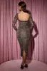 Layered Bra-Detail Ruched Midaxi Dress in Leopard Print sold by Oh Polly