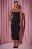 Ruched Backless Bodycon Midaxi Dress in Black sold by Oh Polly