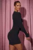 Ruched Corset Bodycon Mini Dress in Black sold by Oh Polly