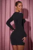 Ruched Corset Bodycon Mini Dress in Black sold by Oh Polly