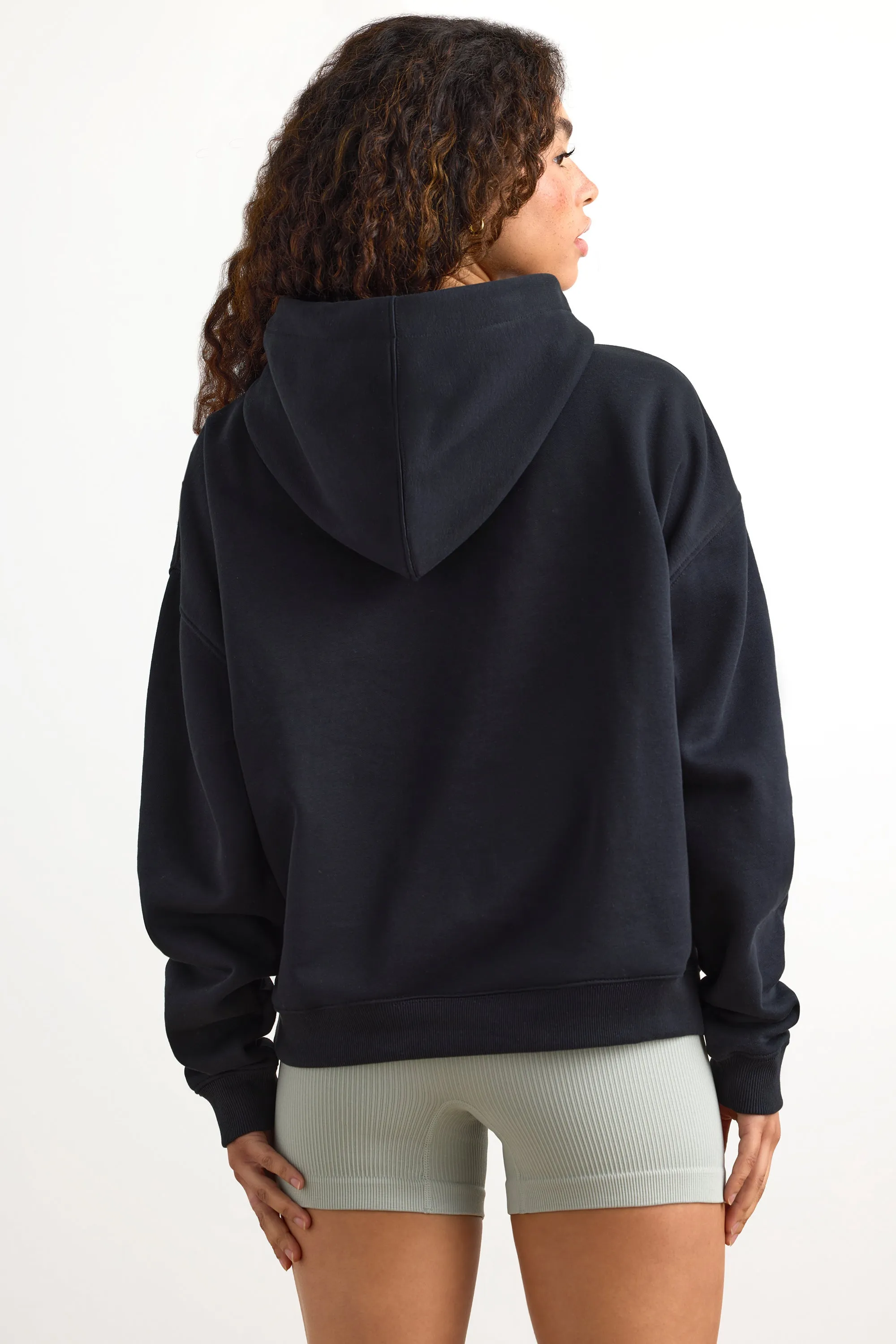 Appliqué Oversized Hoodie in Black sold by Oh Polly product image thumbnail 2