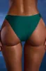 Bead-Embellished High-Leg Cheeky Bikini Bottoms in Jade Green sold by Oh Polly