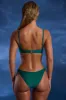 Bead-Embellished High-Leg Cheeky Bikini Bottoms in Jade Green sold by Oh Polly