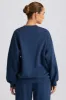 Oversized Crew-Neck Sweatshirt in Dark Navy sold by Oh Polly