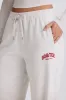 Mid-Rise Wide-Leg Joggers in Grey Marl sold by Oh Polly
