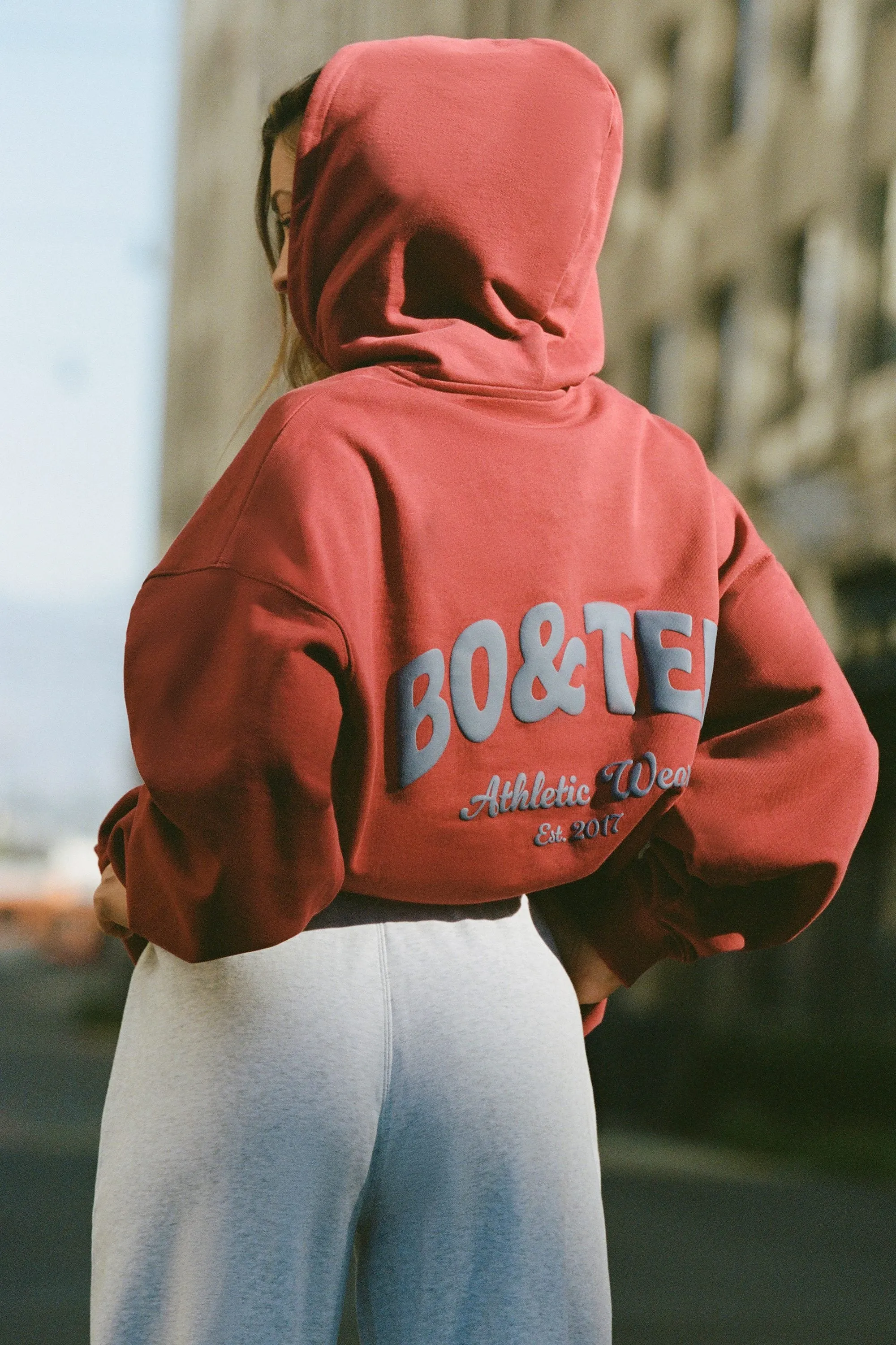 Oversized Hoodie in Burgundy sold by Oh Polly