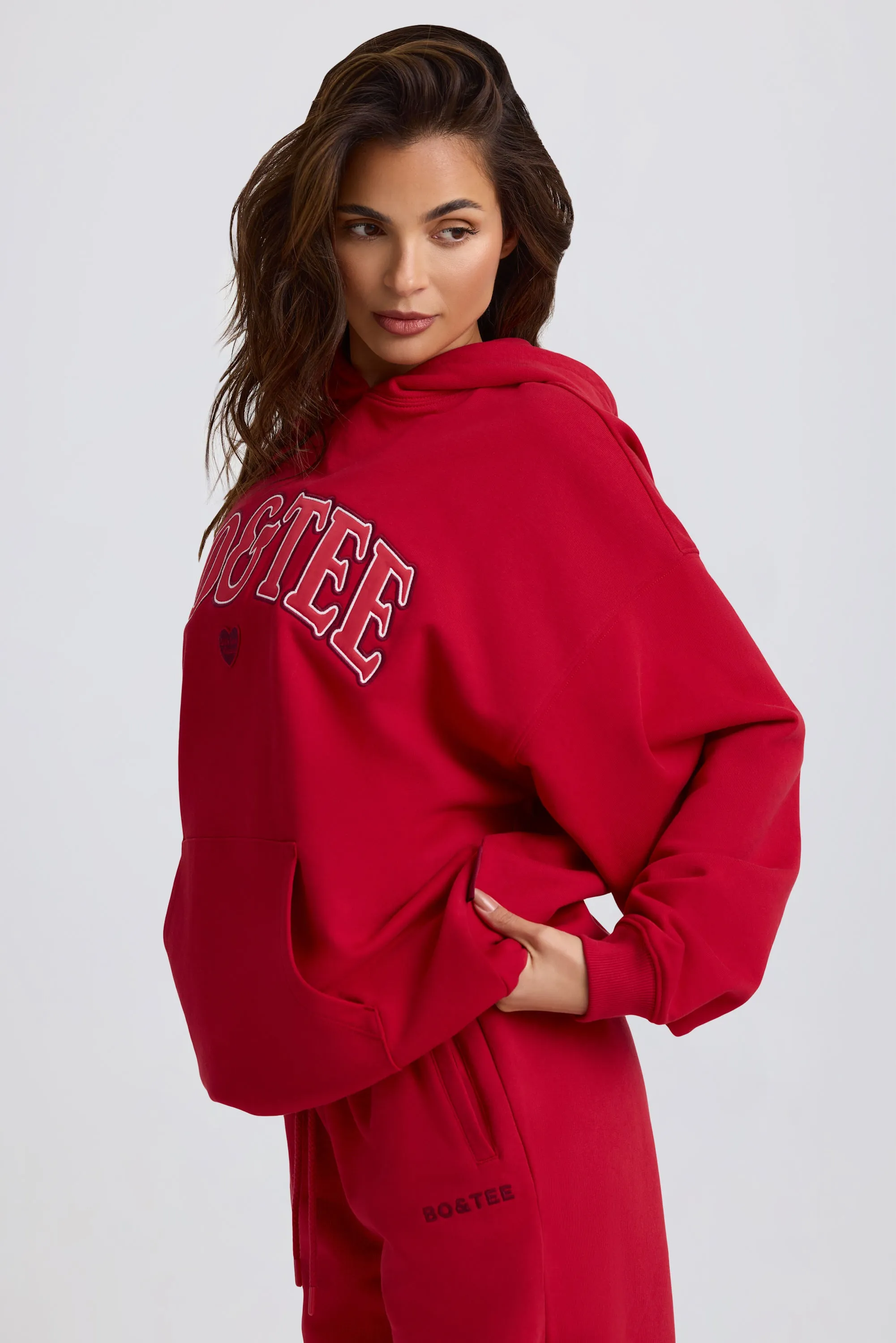 Oversized Hoodie in Hot Red sold by Oh Polly product image thumbnail 3