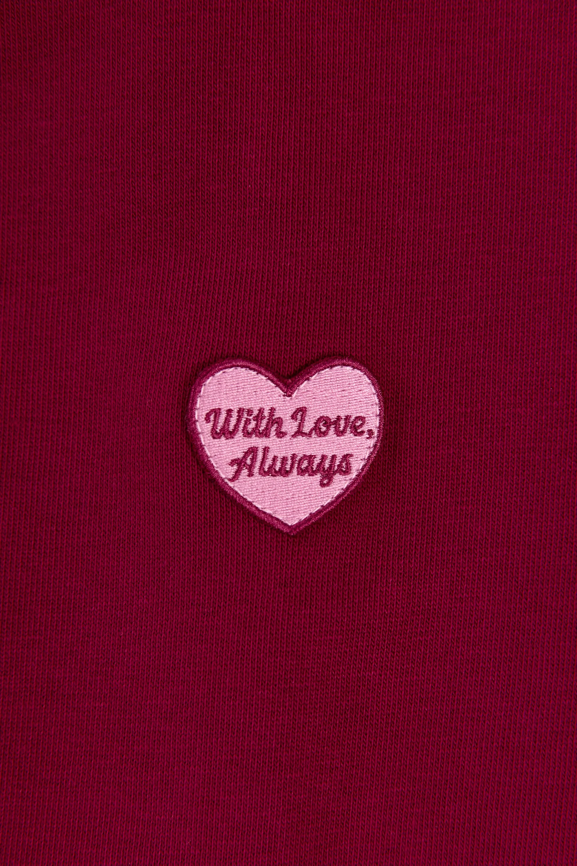 Cropped Zip-Up Hoodie in Burgundy sold by Oh Polly product image thumbnail 5