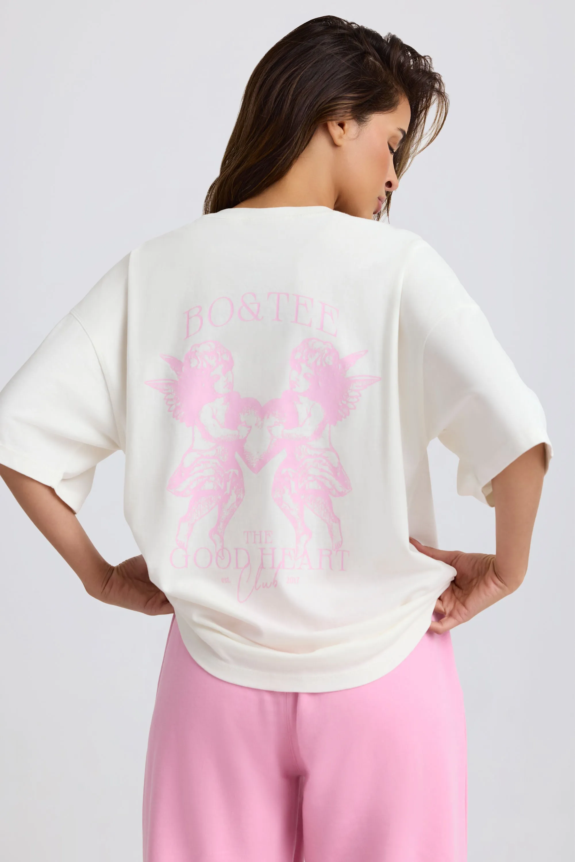 Oversized T-Shirt in White sold by Oh Polly