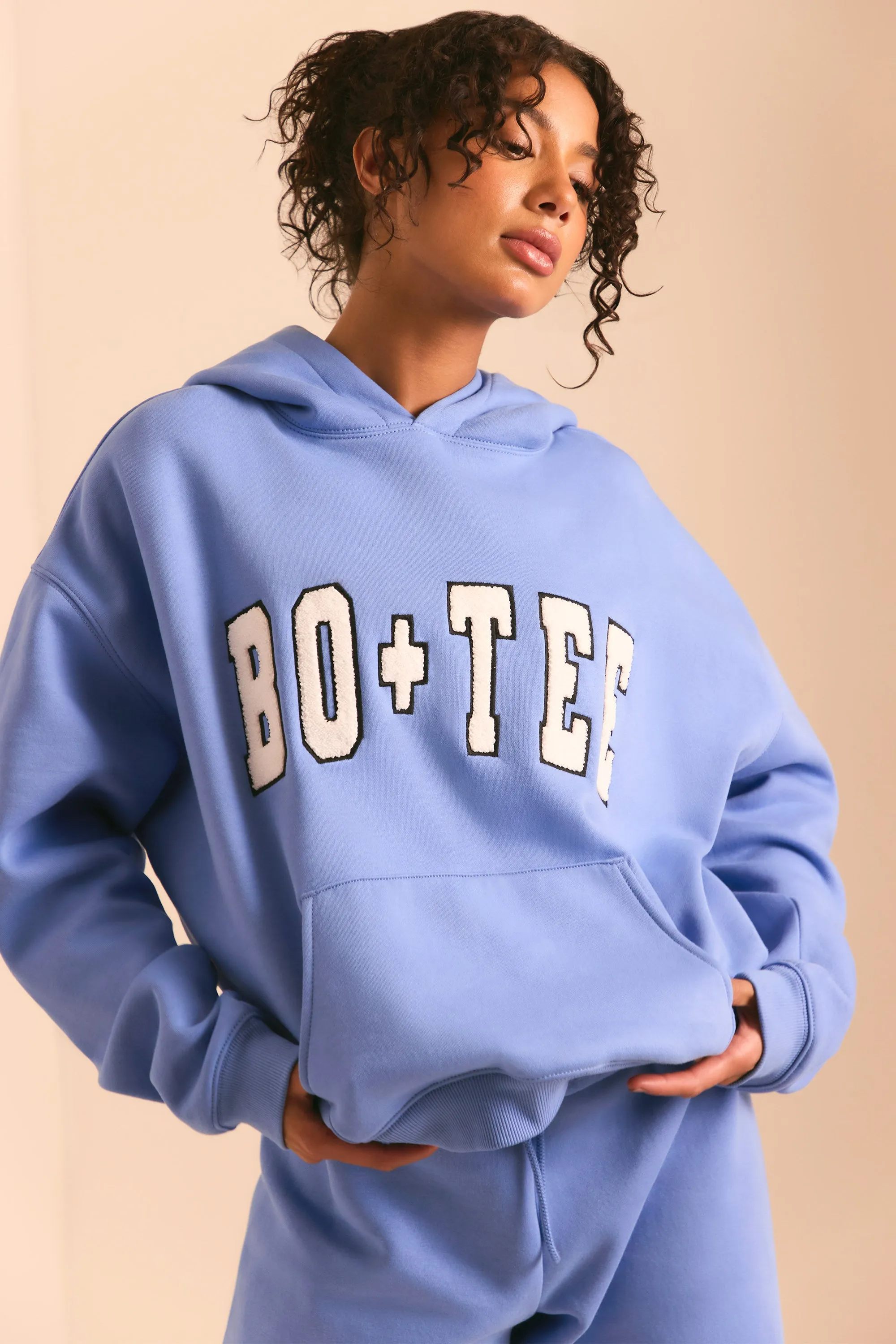 Oversized Hoodie in Cerulean Blue sold by Oh Polly