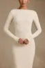 Modal Ruched Backless Maxi Dress in Ivory sold by Oh Polly