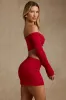 Modal Contrast-Trim Crop Top in Red sold by Oh Polly