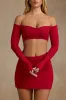 Modal Contrast-Trim Crop Top in Red sold by Oh Polly