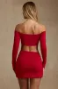 Modal Contrast-Trim Crop Top in Red sold by Oh Polly