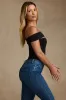 Modal Cut-Out Off-Shoulder Bodysuit in Black sold by Oh Polly