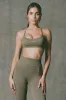 Super Sculpt Seamless Backless Sports Bra in Light Green sold by Oh Polly