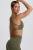 Super Sculpt Seamless Backless Sports Bra in Light Green sold by Oh Polly