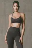 Super Sculpt Seamless Backless Sports Bra in Ash sold by Oh Polly