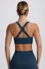 Super Sculpt Seamless Cross-Back Sports Bra in Blue sold by Oh Polly