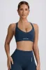 Super Sculpt Seamless Cross-Back Sports Bra in Blue sold by Oh Polly