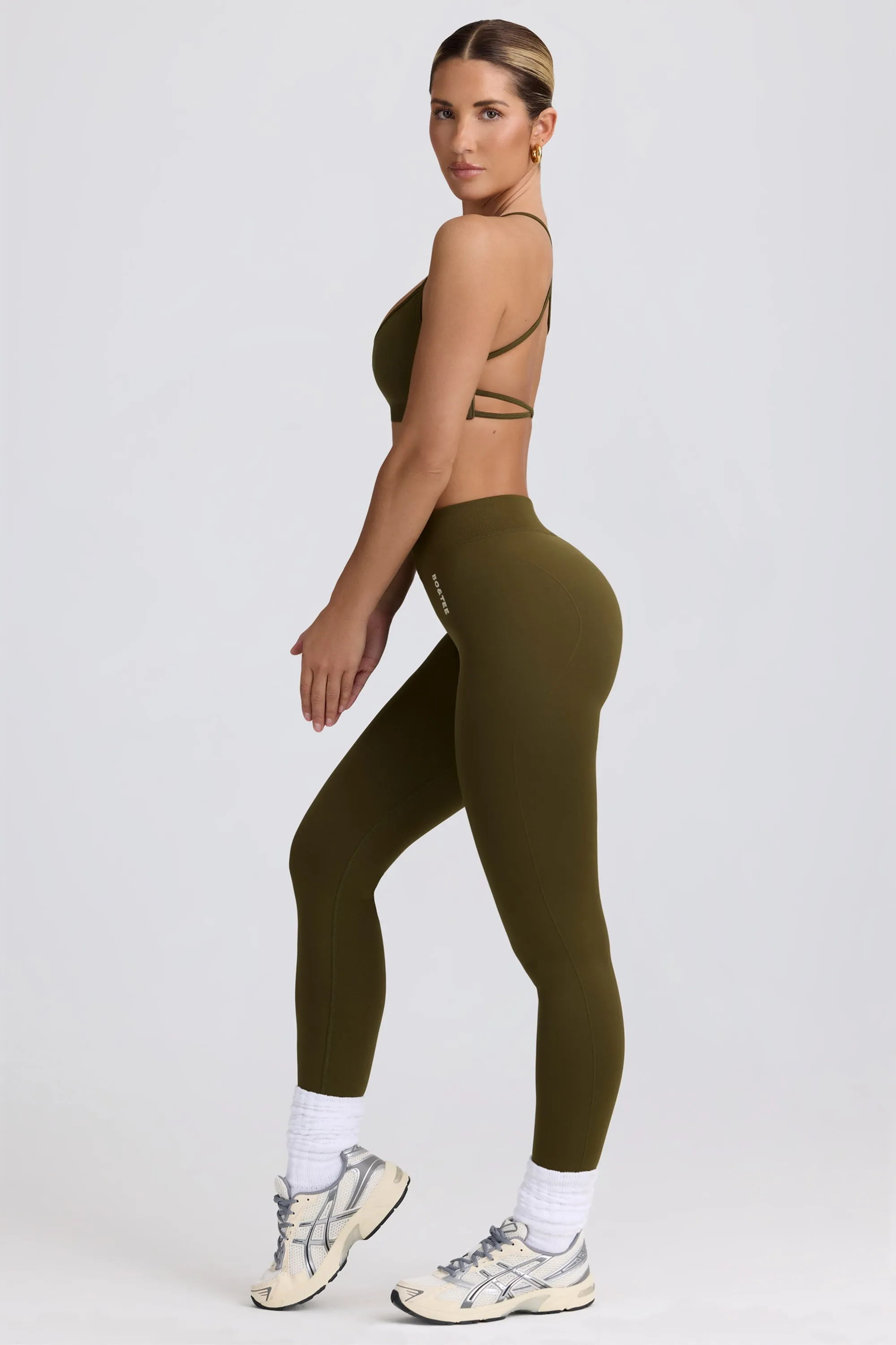 Super Sculpt Seamless High-Waist Leggings in Dark Green sold by Oh Polly product image thumbnail 3