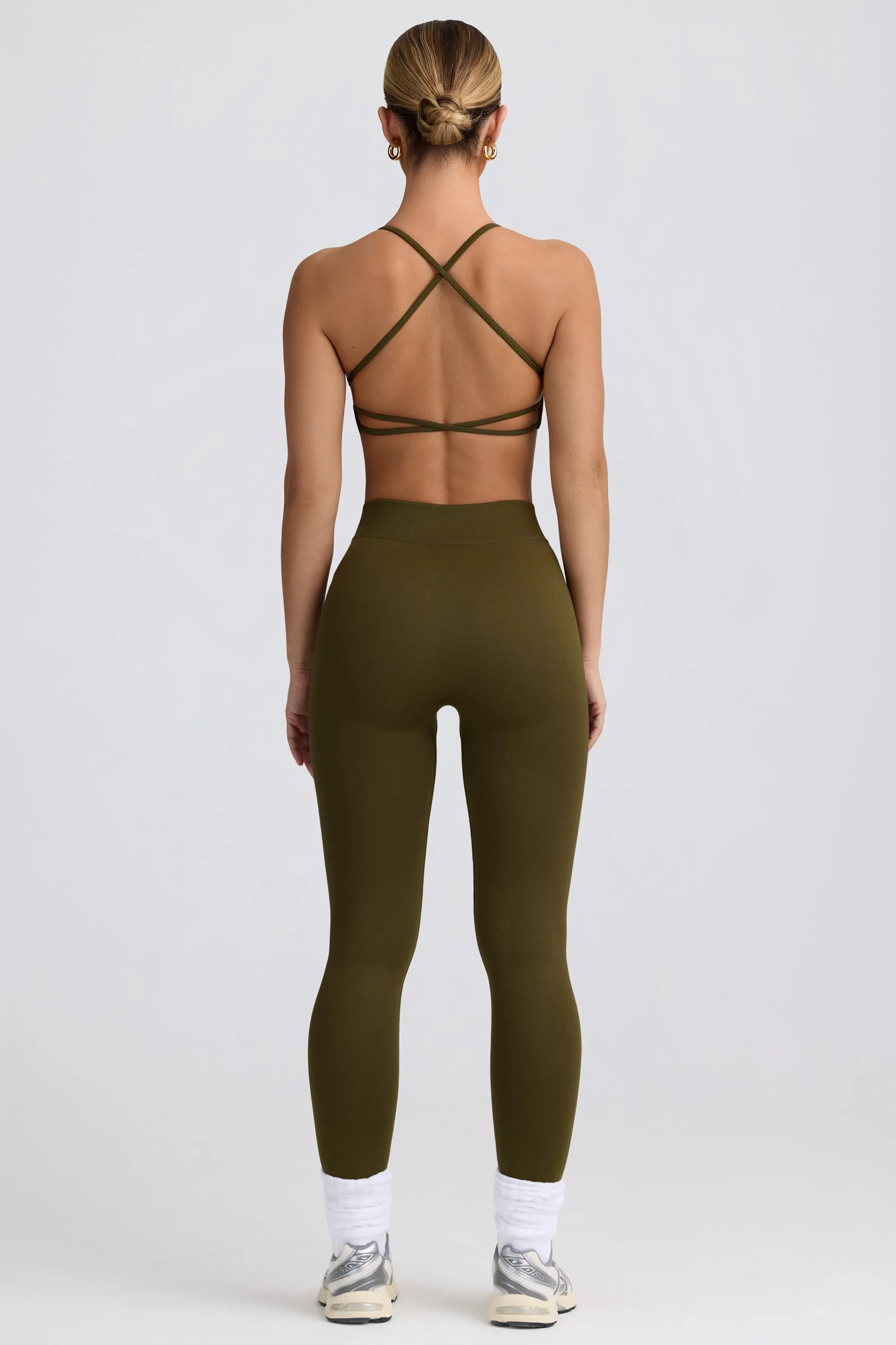 Super Sculpt Seamless High-Waist Leggings in Dark Green sold by Oh Polly product image thumbnail 4