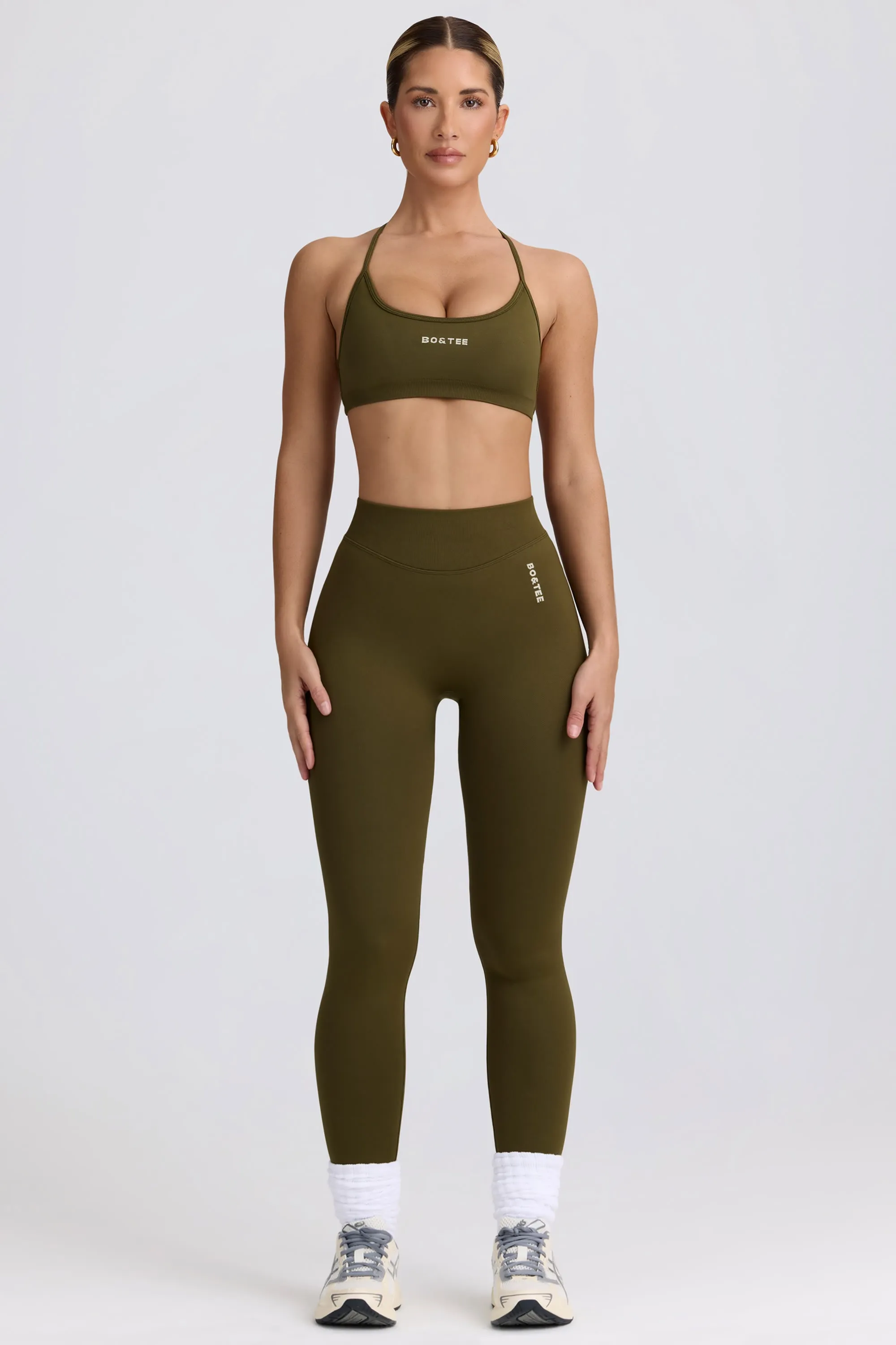 Super Sculpt Seamless High-Waist Leggings in Dark Green sold by Oh Polly product image thumbnail 5