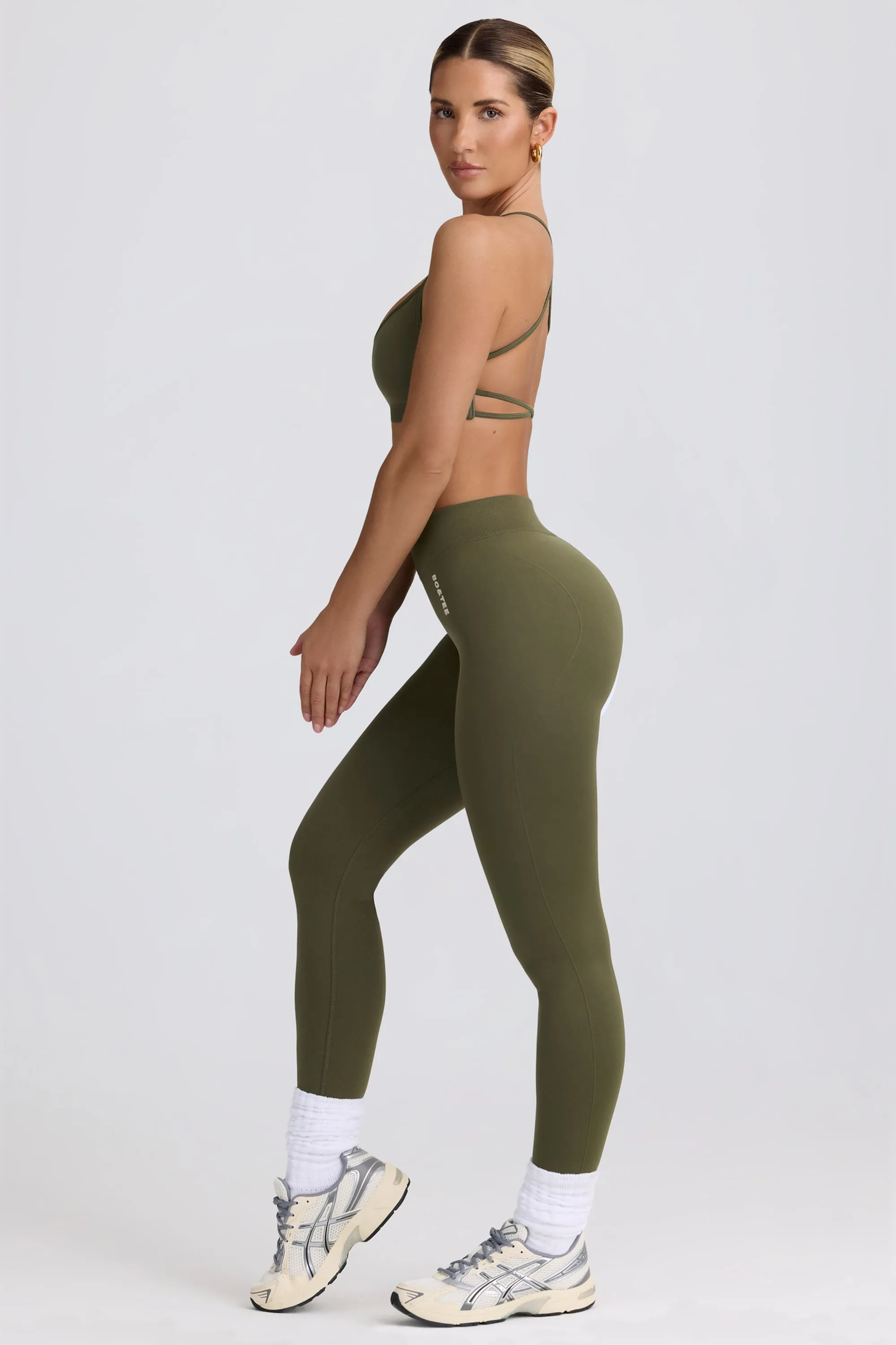 Super Sculpt Seamless High-Waist Leggings in Light Green sold by Oh Polly product image thumbnail 3