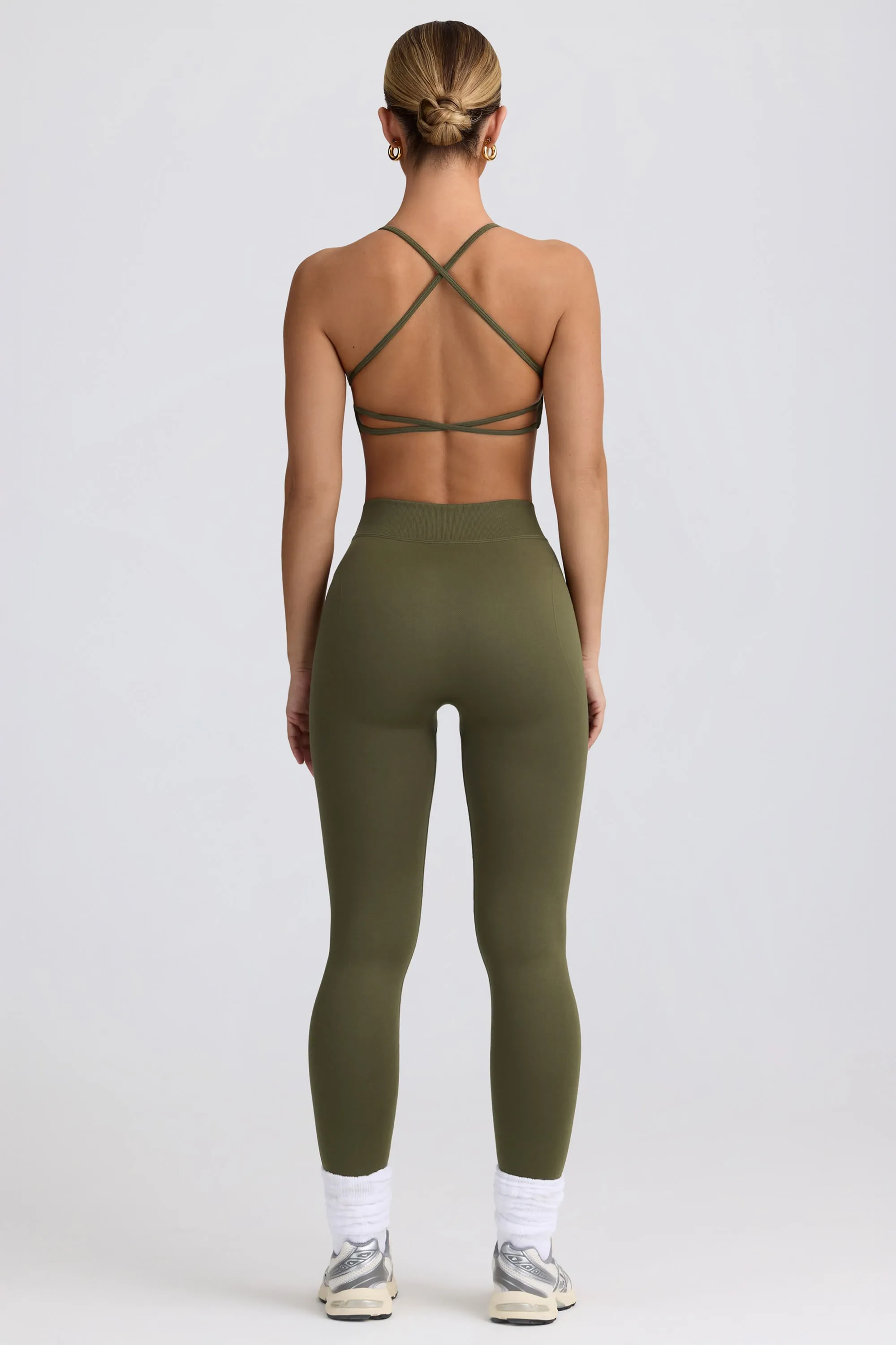 Super Sculpt Seamless High-Waist Leggings in Light Green sold by Oh Polly product image thumbnail 4