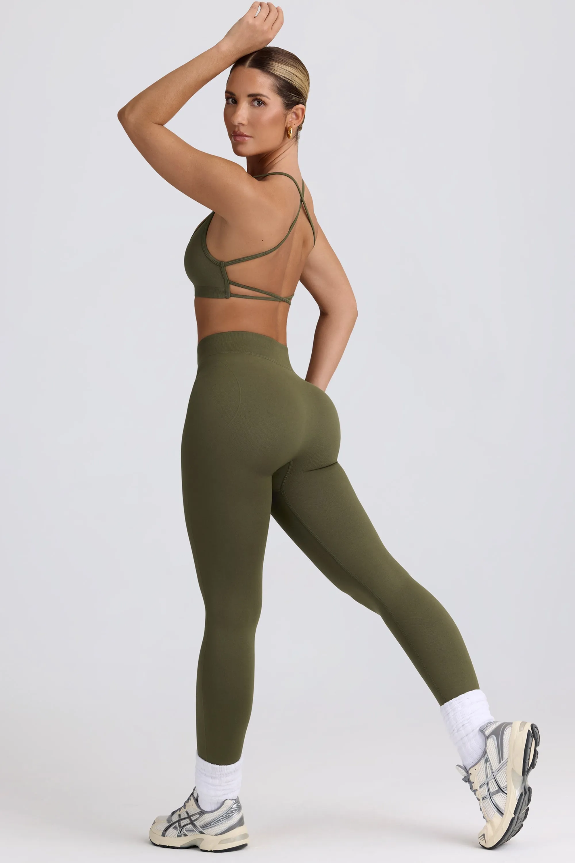 Super Sculpt Seamless High-Waist Leggings in Light Green sold by Oh Polly
