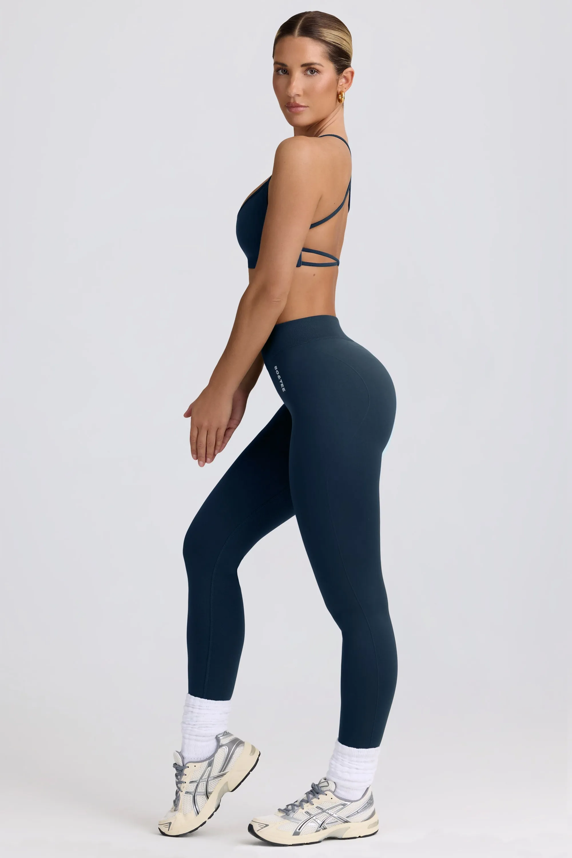 Super Sculpt Seamless High-Waist Leggings in Blue sold by Oh Polly product image thumbnail 4