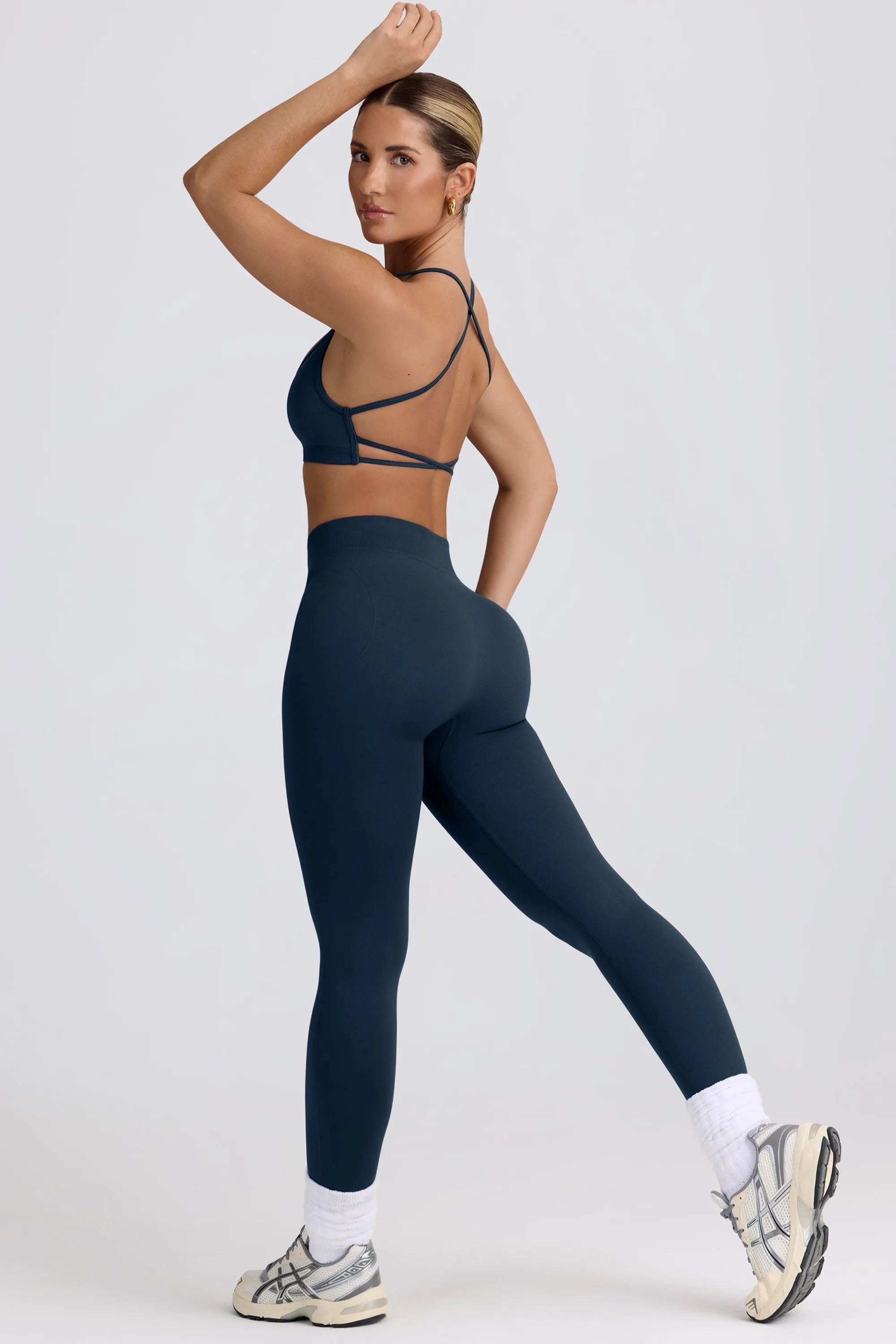 Super Sculpt Seamless High-Waist Leggings in Blue sold by Oh Polly product image thumbnail 2