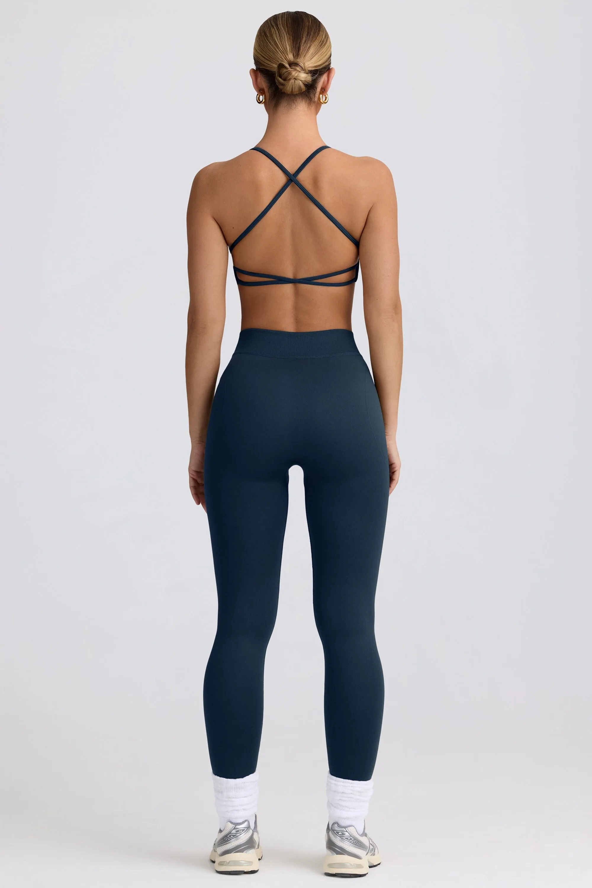 Super Sculpt Seamless High-Waist Leggings in Blue sold by Oh Polly product image thumbnail 5