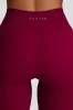 Soft Active Crossover Flared Trousers in Burgundy sold by Oh Polly