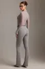 Low-Rise Flared Trousers in Grey sold by Oh Polly